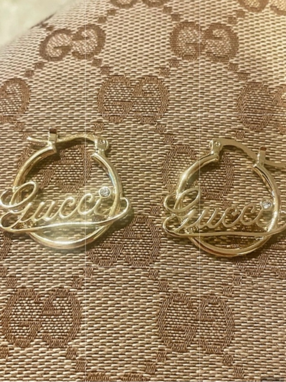 ✨ GG Gold Script Fashion Hoop Earrings
